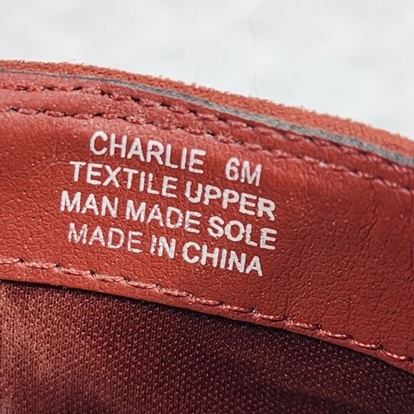 KAARI Blue Charlie Western Style Faux Suede Rust Color Booties Size 6M - Picture 3 of 7